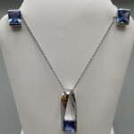 Blue Stone Pendant & Earring Set