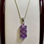 Purple Stone And Silver Necklace