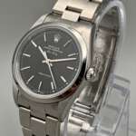 Rolex Airking Black & Stainless Steel